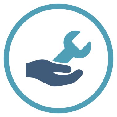 Onarım hizmeti düz vektör simgesi