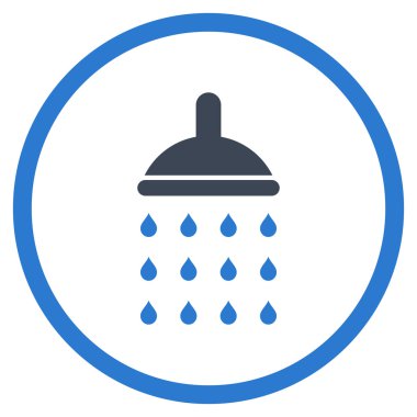 Duş düz vektör simgesi