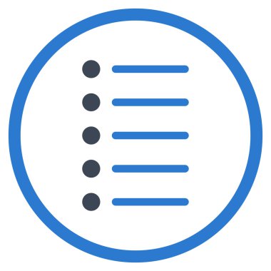 Öğeleri düz vektör simgesi