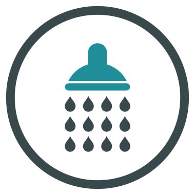 Duş düz vektör simgesi