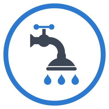 Duş musluk düz vektör simgesi