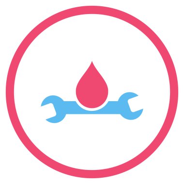 Sıhhi tesisat düz vektör simgesi