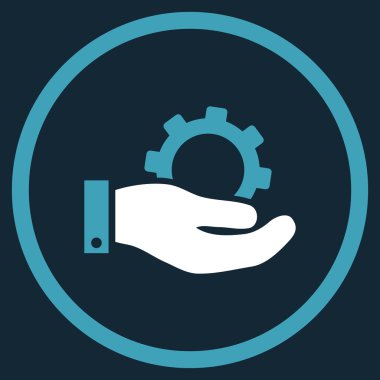 Hizmet düz vektör simgesi