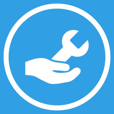 Onarım hizmeti düz vektör simgesi