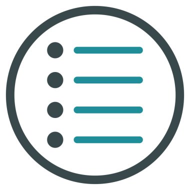 Öğeleri düz vektör simgesi