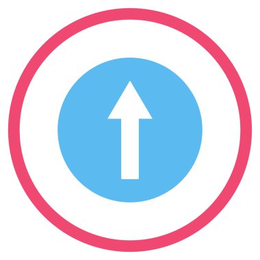 Yukarı yönlü ok düz vektör simgesi