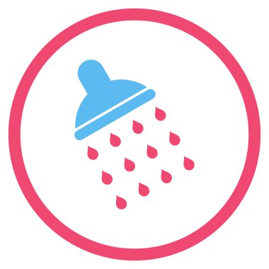 Duş düz vektör simgesi