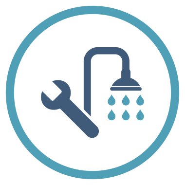 Sıhhi tesisat düz vektör simgesi