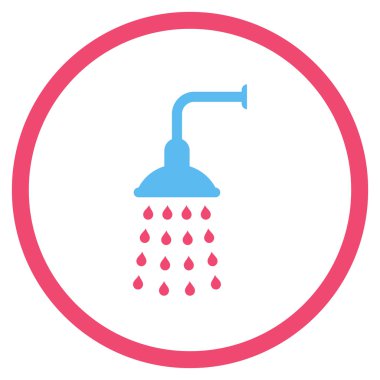 Duş düz vektör simgesi