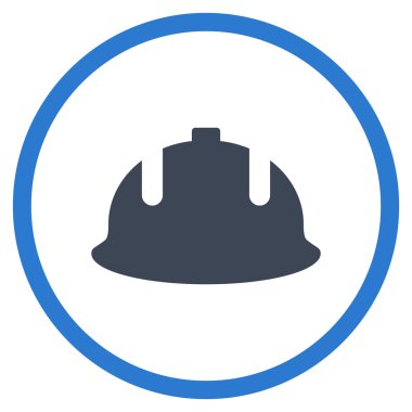 İnşaat kask düz vektör simgesi