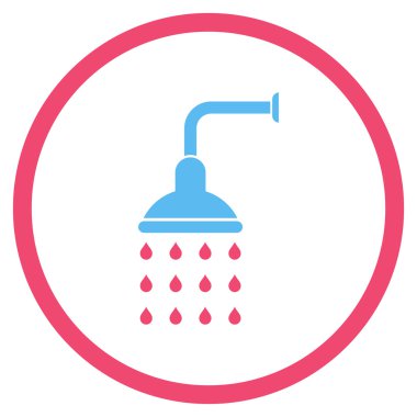 Duş düz vektör simgesi