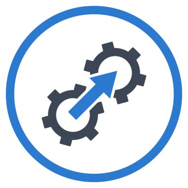 Dişli Tümleştirme düz vektör simgesi