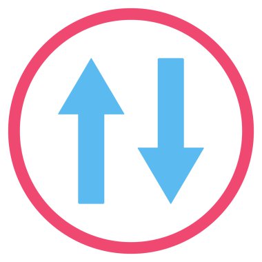 Dikey Çevir okları vektör simge düz