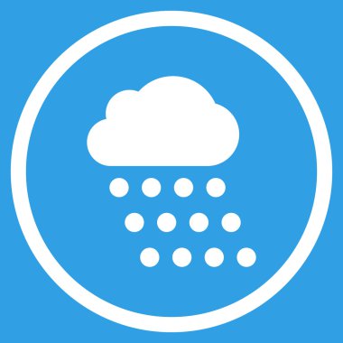 Yağmur bulutu düz vektör simgesi