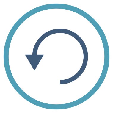 Saatin tersi yönde düz vektör simge döndürmek