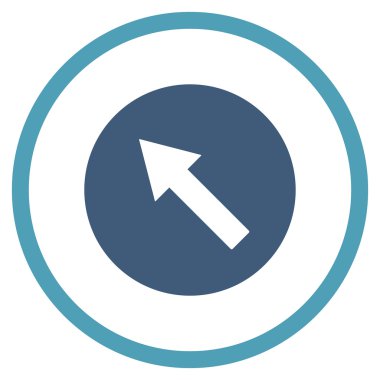 Yukarı Sağdan sola yönlü ok düz vektör simgesi