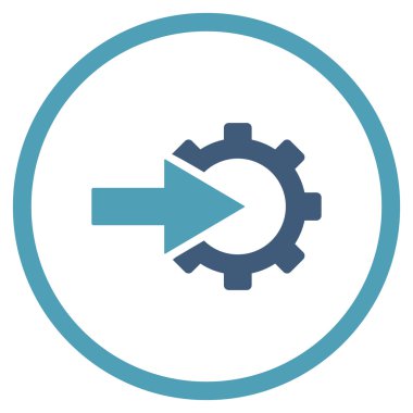 COG Tümleştirme düz vektör simgesi