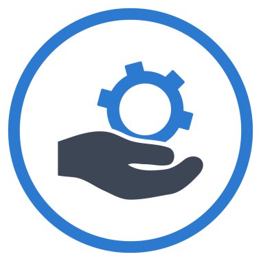 Mühendislik hizmet düz vektör simgesi