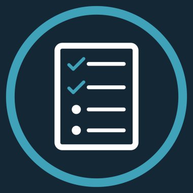 Denetim listesi sayfa düz vektör simgesi