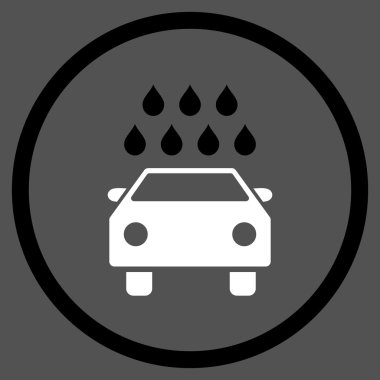 Araba duş düz vektör simgesi