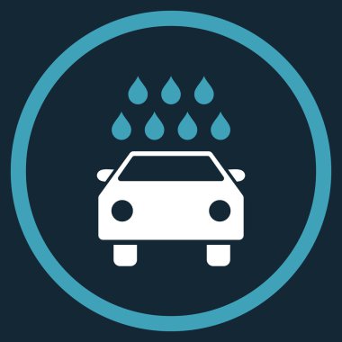 Araba duş düz vektör simgesi