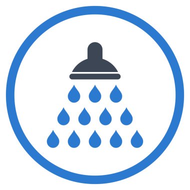 Duş düz vektör simgesi