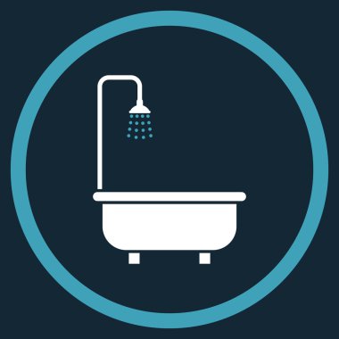 Duş banyo düz vektör simgesi