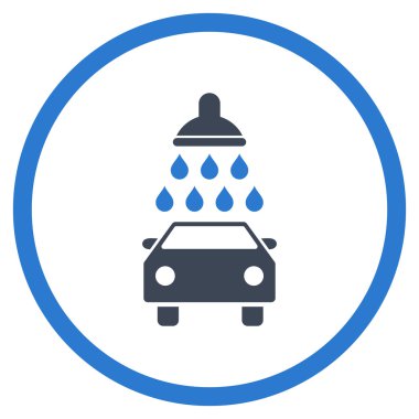 Araba duş düz vektör simgesi