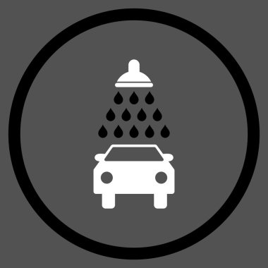 Araba duş düz vektör simgesi