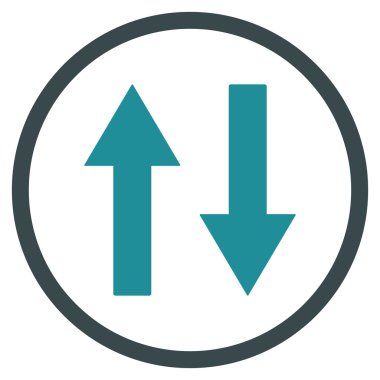 Dikey Çevir okları vektör simge düz