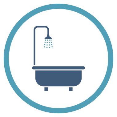 Duş banyo düz vektör simgesi