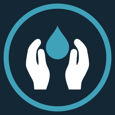 Su bakımı düz vektör simgesi