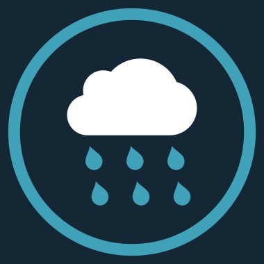 Yağmur bulutu düz vektör simgesi