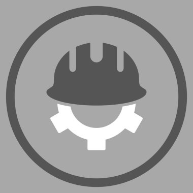 Geliştirme kask düz vektör simgesi