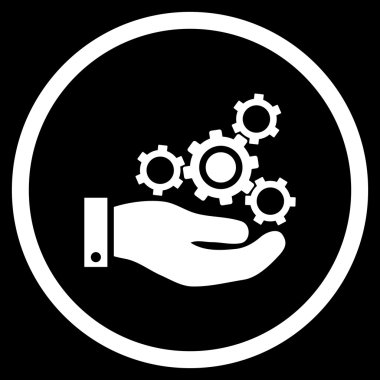 Mekanik Servisi düz vektör simgesi