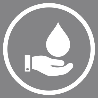 Su hizmet düz vektör simgesi