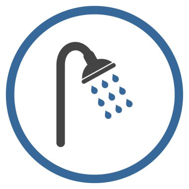 Duş düz vektör simgesi