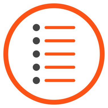 Öğeleri düz vektör simgesi