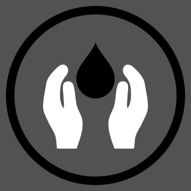 Su bakımı düz vektör simgesi