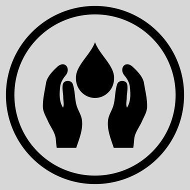 Su bakımı düz vektör simgesi