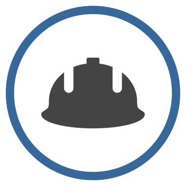 İnşaat kask düz vektör simgesi