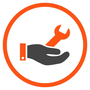 Onarım hizmeti düz vektör simgesi