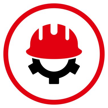 Geliştirme kask düz vektör simgesi