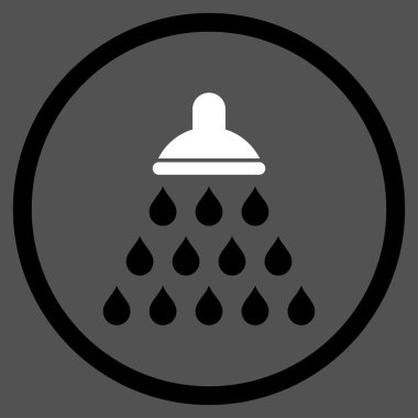 Duş düz vektör simgesi