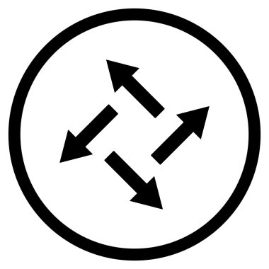 Santrifüj oklar düz vektör simgesi