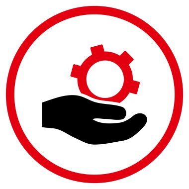 Mühendislik hizmet düz vektör simgesi