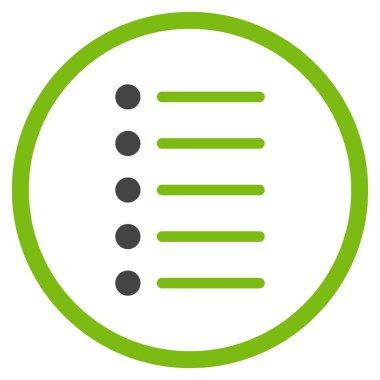 Öğeleri düz vektör simgesi