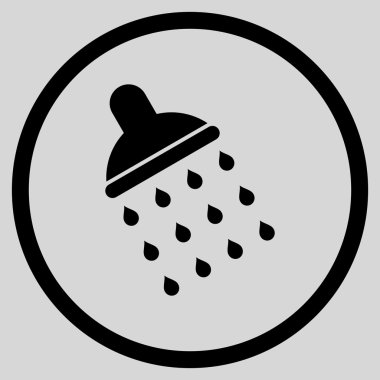 Duş düz vektör simgesi