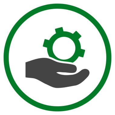 Mühendislik hizmet düz vektör simgesi