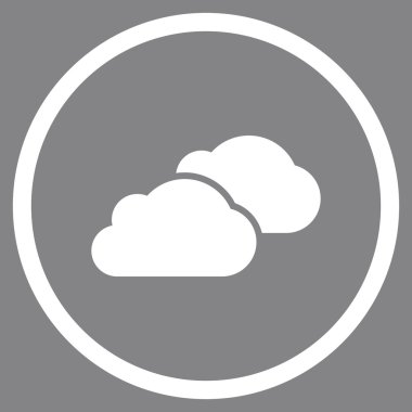 bulutlar düz vektör simgesi